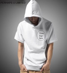 Cool Men′s Short Sleeve Hoodies with Custom Logo