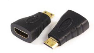 Gold Plated, Mini HDMI to HDMI Adapter for HDTV,