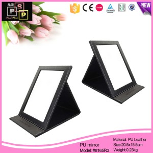 Hello Pink PU Leather Classic Mirror